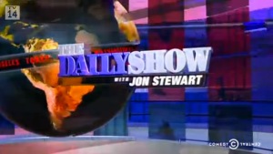 The title sequence of The Daily Show 